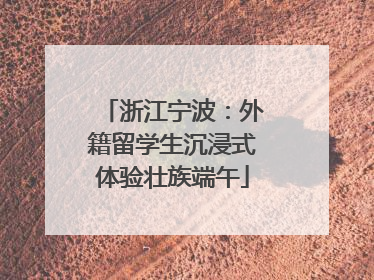 浙江宁波：外籍留学生沉浸式体验壮族端午