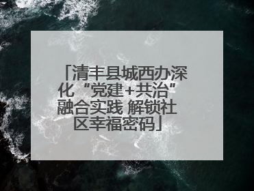 清丰县城西办深化“党建+共治”融合实践 解锁社区幸福密码