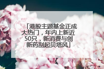 港股主题基金正成大热门，年内上新近50只，新消费与创新药刮起贝塔风