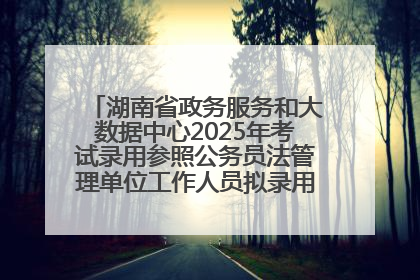 湖南省政务服务和大数据中心2025年考试录用参照公务员法管理单位工作人员拟录用人员名单公示