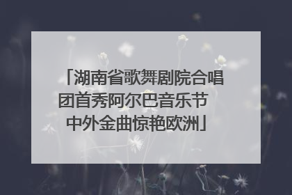 湖南省歌舞剧院合唱团首秀阿尔巴音乐节 中外金曲惊艳欧洲