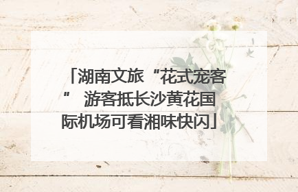 湖南文旅“花式宠客” 游客抵长沙黄花国际机场可看湘味快闪
