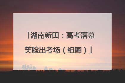 湖南新田：高考落幕 笑脸出考场（组图）