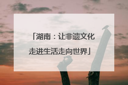 湖南：让非遗文化走进生活走向世界