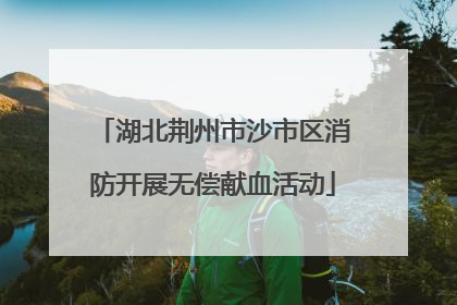 湖北荆州市沙市区消防开展无偿献血活动
