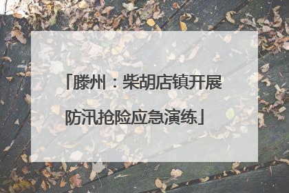 滕州：柴胡店镇开展防汛抢险应急演练