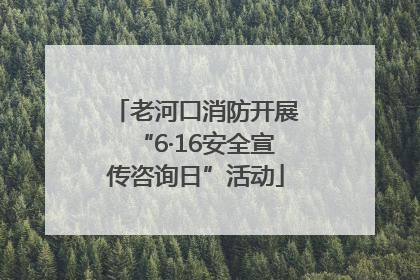 老河口消防开展“6·16安全宣传咨询日”活动