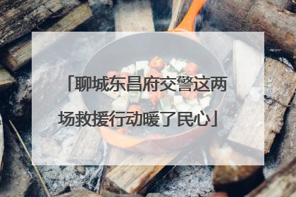 聊城东昌府交警这两场救援行动暖了民心