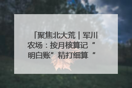 聚焦北大荒｜军川农场：按月核算记“明白账”精打细算“过紧日子”