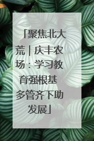 聚焦北大荒｜庆丰农场：学习教育强根基 多管齐下助发展