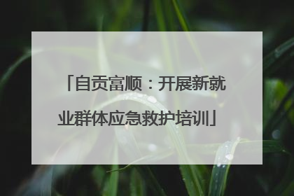 自贡富顺：开展新就业群体应急救护培训