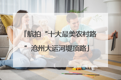 航拍“十大最美农村路”沧州大运河堤顶路
