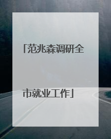 范兆森调研全市就业工作