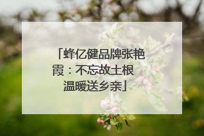 蜂亿健品牌张艳霞：不忘故土根 温暖送乡亲