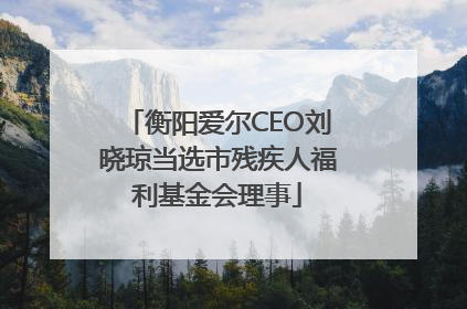 衡阳爱尔CEO刘晓琼当选市残疾人福利基金会理事
