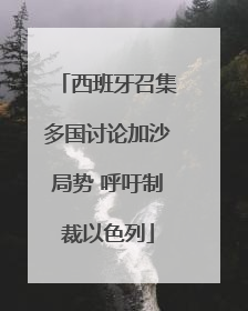 西班牙召集多国讨论加沙局势 呼吁制裁以色列