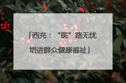 西充：“医”路无忧 增进群众健康福祉