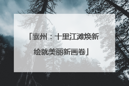 襄州：十里江滩焕新 绘就美丽新画卷