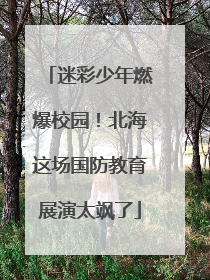 迷彩少年燃爆校园！北海这场国防教育展演太飒了