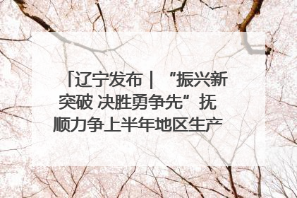 辽宁发布｜“振兴新突破 决胜勇争先”抚顺力争上半年地区生产总值增长7%左右