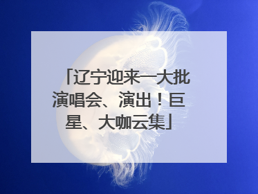 辽宁迎来一大批演唱会、演出！巨星、大咖云集