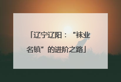 辽宁辽阳：“袜业名镇”的进阶之路