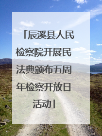 辰溪县人民检察院开展民法典颁布五周年检察开放日活动