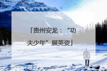贵州安龙：“功夫少年”展英姿