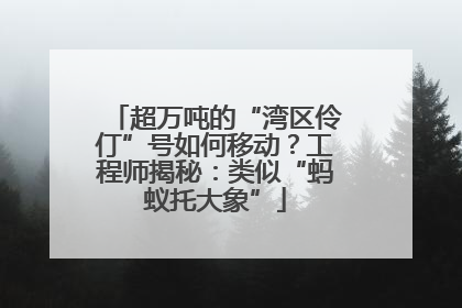 超万吨的“湾区伶仃”号如何移动？工程师揭秘：类似“蚂蚁托大象”