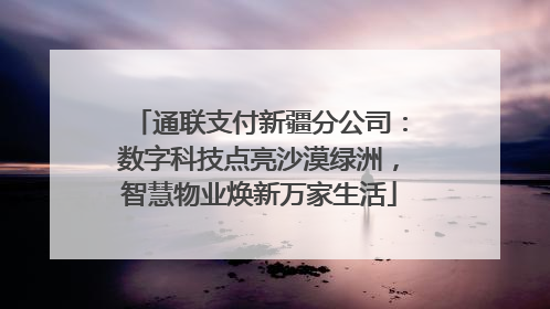 通联支付新疆分公司：数字科技点亮沙漠绿洲，智慧物业焕新万家生活