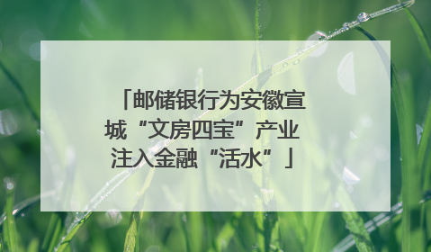 邮储银行为安徽宣城“文房四宝”产业注入金融“活水”
