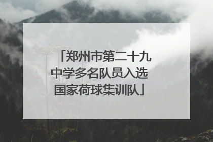 郑州市第二十九中学多名队员入选国家荷球集训队