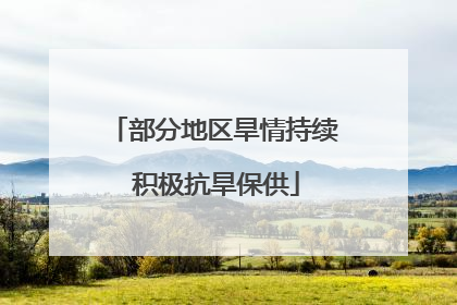 部分地区旱情持续 积极抗旱保供