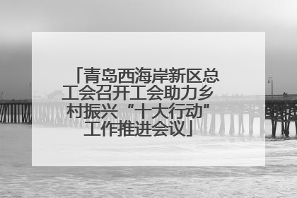 青岛西海岸新区总工会召开工会助力乡村振兴“十大行动”工作推进会议