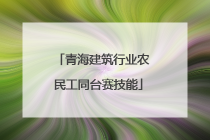 青海建筑行业农民工同台赛技能