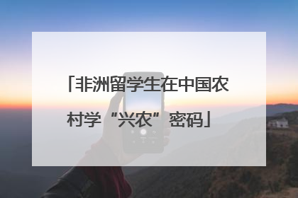 非洲留学生在中国农村学“兴农”密码