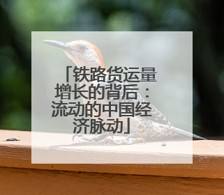 铁路货运量增长的背后：流动的中国经济脉动