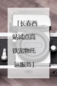 长春西站试点高铁宠物托运服务