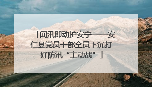 闻汛即动护安宁——安仁县党员干部全员下沉打好防汛“主动战”