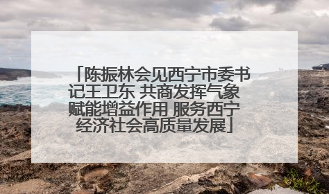 陈振林会见西宁市委书记王卫东 共商发挥气象赋能增益作用 服务西宁经济社会高质量发展