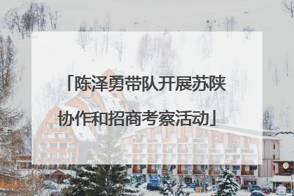 陈泽勇带队开展苏陕协作和招商考察活动