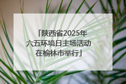 陕西省2025年六五环境日主场活动在榆林市举行