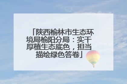 陕西榆林市生态环境局榆阳分局：实干厚植生态底色，担当描绘绿色答卷