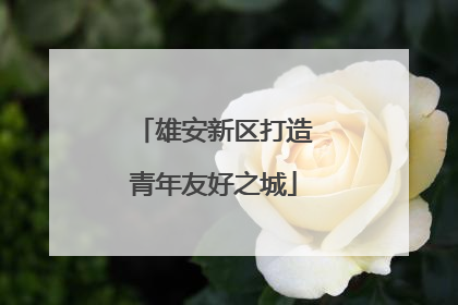 雄安新区打造青年友好之城