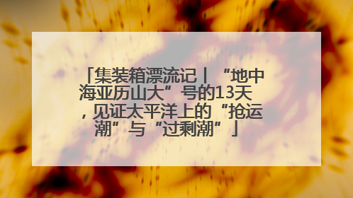 集装箱漂流记丨“地中海亚历山大”号的13天，见证太平洋上的“抢运潮”与“过剩潮”