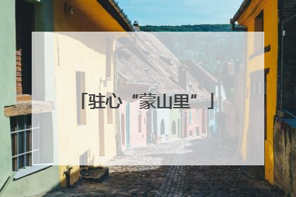 驻心“蒙山里”