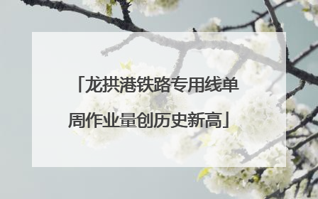 龙拱港铁路专用线单周作业量创历史新高