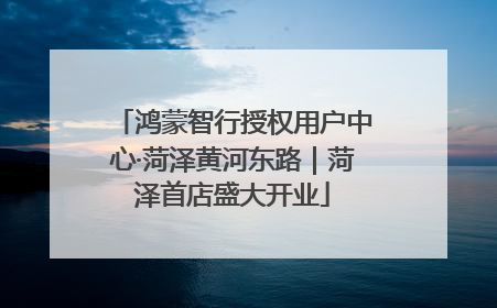 鸿蒙智行授权用户中心·菏泽黄河东路｜菏泽首店盛大开业