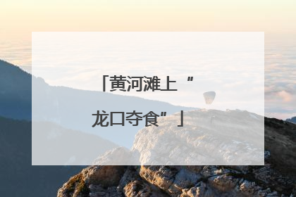 黄河滩上“龙口夺食”
