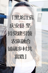 黑龙江省庆安县 坚持党建引领 农旅融合铺就乡村共富路